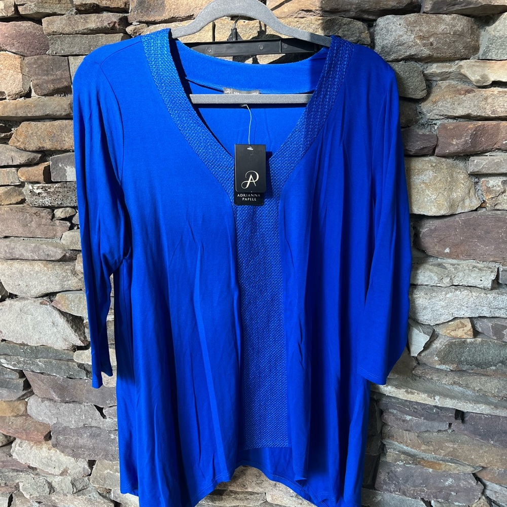 Asymmetrical Blue Relaxed Blouse